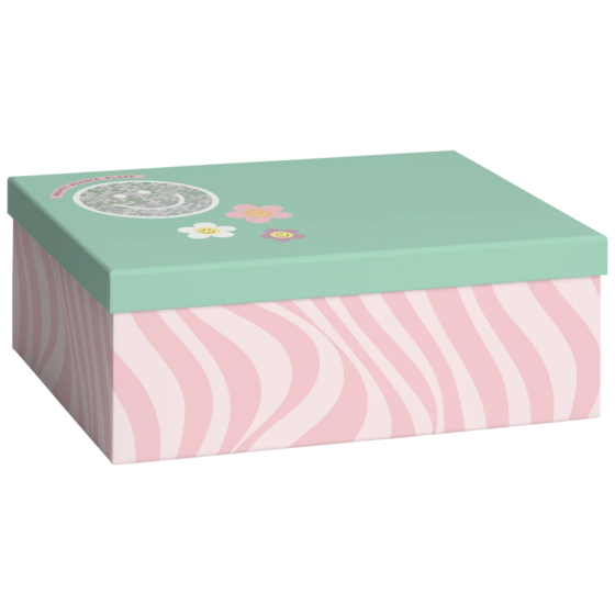 Geschenkbox „Nea“ | 24×12×33 cm, rosa/mint