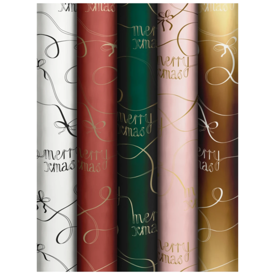 Geschenkpapier „Joyful Message“ | 70 cm × 5 m, 80 g/m², sortiert