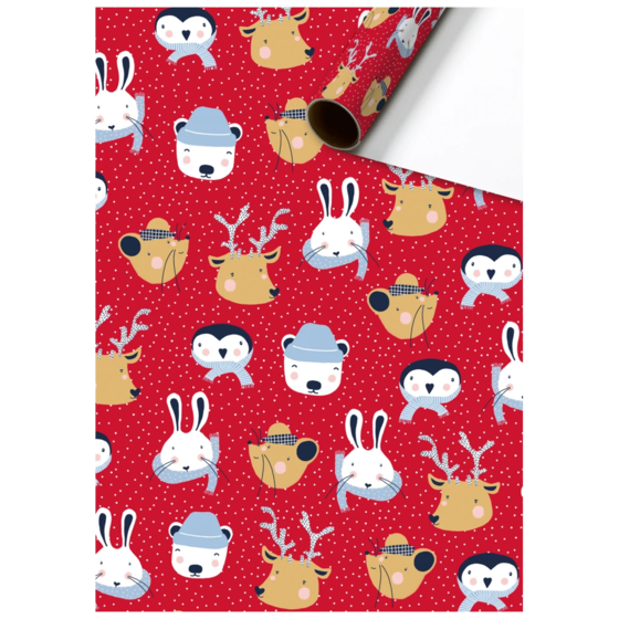 Geschenkpapier „Malik“ | 70 cm × 2 m, 80 g/m², rot