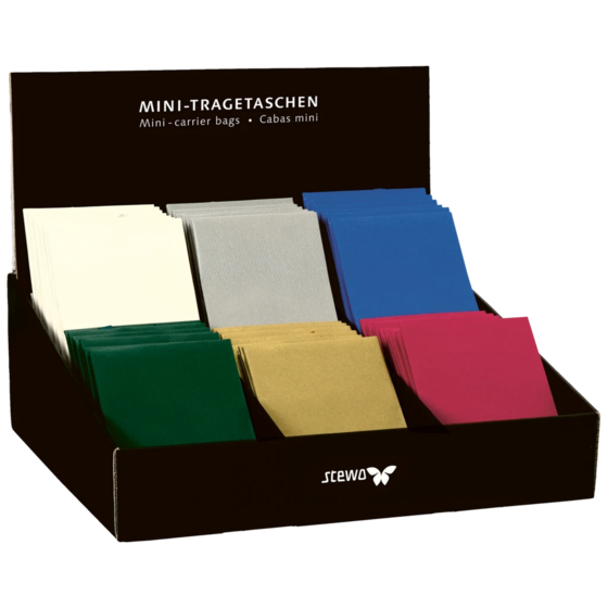 Geschenktasche One Colour | 10×14×8 cm, 250 g/m², mehrfarbig
