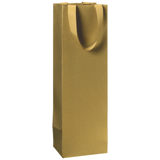 Flaschentasche One Colour | 11×36×10,5 cm, 250 g/m², gold