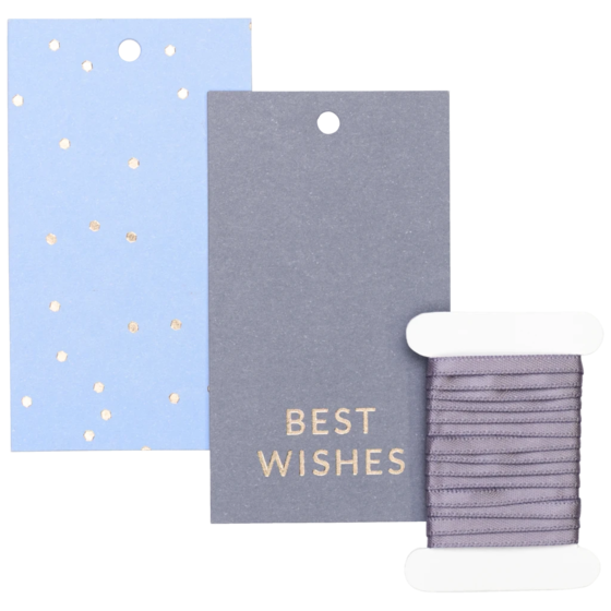 Geschenkanhänger-Set „Yvie“ | hellblau