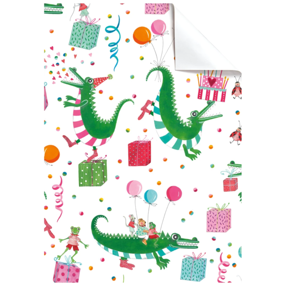 Geschenkpapier-Bogen „Nepomuk“ | 100×70 cm, 80 g/m², weiß