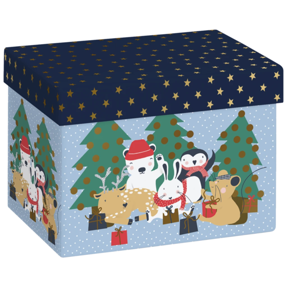 Geschenkbox „Malik“ | 12×12×16,5 cm, 120 g/m², hellblau