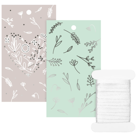 Geschenkanhänger-Set „Eldana“ | beige/mintgrün