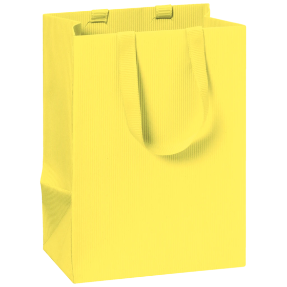 Geschenktasche One Colour | 10×14×8 cm, 250 g/m², gelb