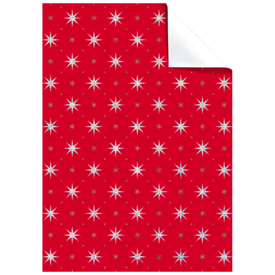 Feuille de papier cadeau « Zidonia » | 100×70 cm, 76 g/m², rouge