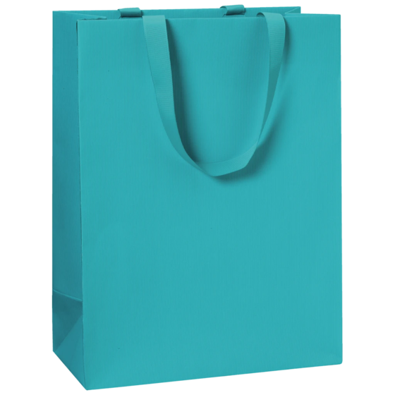 Geschenktasche One Colour | 23×30×13 cm, 250 g/m², türkis