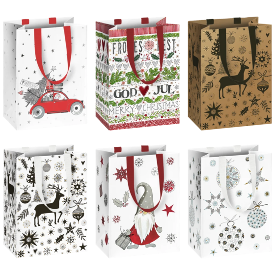 Geschenktasche „Cedric“ | 10×14×8 cm, 250 g/m², weiß
