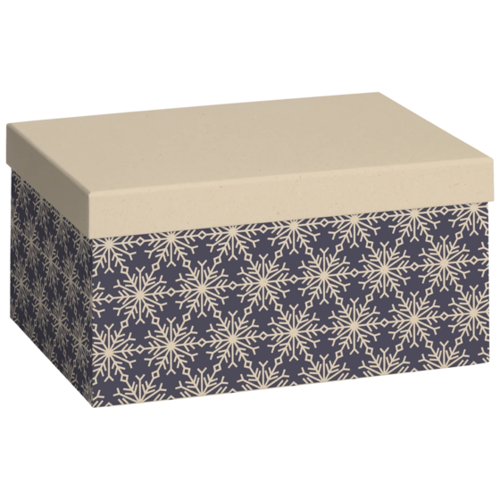 Geschenkbox „Isobel“ | 16,5×12×24 cm, 160 g/m², dunkelblau/hellbraun