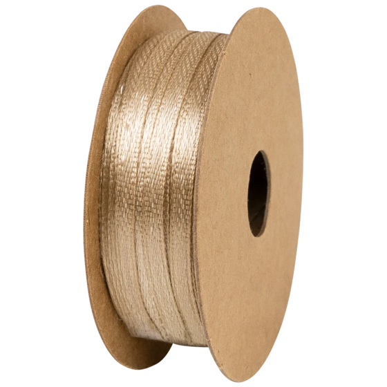 Geschenkband | Satin Polyester, 3 mm × 8 m, hellbraun