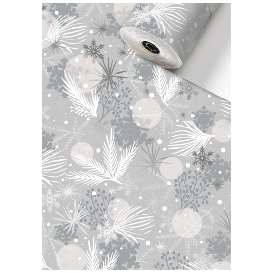 Geschenkpapier Sécaré-Rolle „Aiden“ | 30 cm × 100 m, 76 g/m², silber