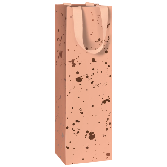 Flaschentasche „Splash“ | 11×36×10,5 cm, 250 g/m², rosa