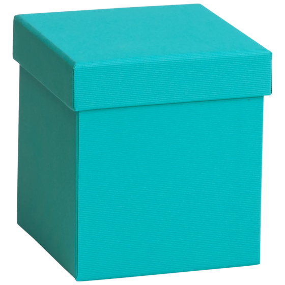 Geschenkbox One Colour | 11×11×12 cm, türkis