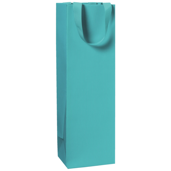 Flaschentasche One Colour | 11×36×10,5 cm, 250 g/m², türkis