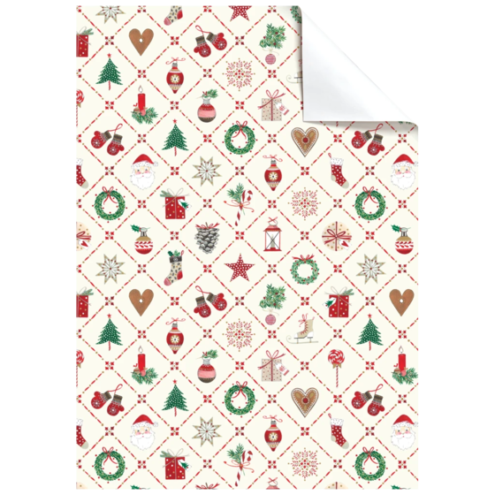 Geschenkpapier-Bogen „Kirsten“ | 50×70 cm, 80 g/m², beige