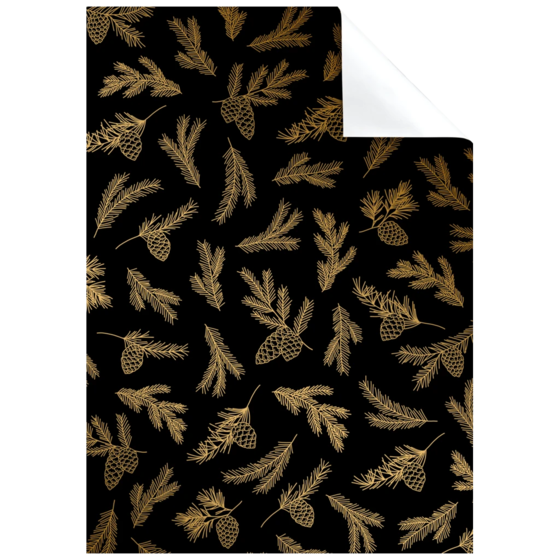 Geschenkpapier-Bogen „Mariola“ | 100×70 cm, 76 g/m², schwarz