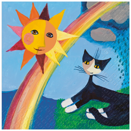 Servietten „Arcobaleno“ | 33×33 cm, bunt, 20 Stück