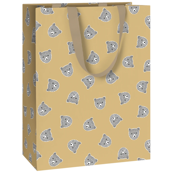 Geschenktasche „Rollo“ | 23×30×13 cm, 230 g/m², hellbraun