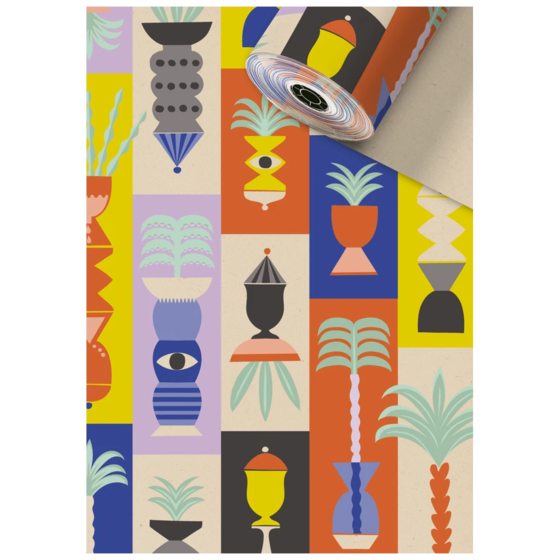 Geschenkpapier Sécaré-Rolle „Shani“ | 70 cm × 150 m, 70 g/m², mehrfarbig