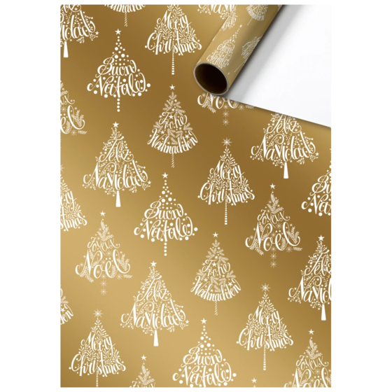Geschenkpapier „Vintro“ | 70 cm × 2 m, 80 g/m², gold