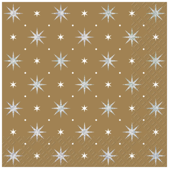 Servietten „Zidonia“ | 33×33 cm, gold, 20 Stück