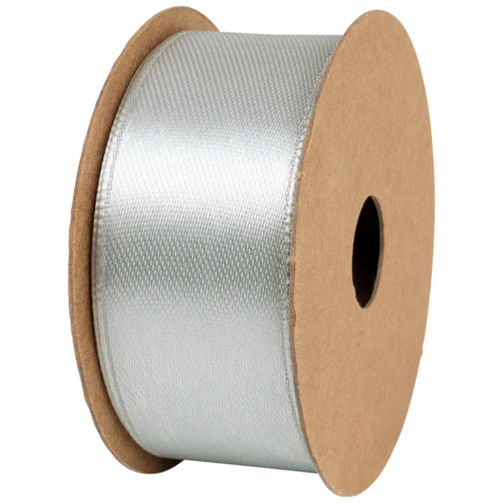 Geschenkband | Satin Polyester, 25 mm × 4 m, hellgrau