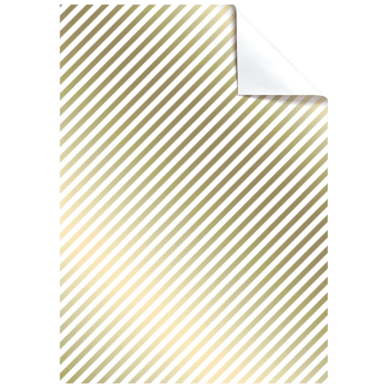 Geschenkpapier-Bogen „Stribe“ | 50×70 cm, 80 g/m², weiß/gold