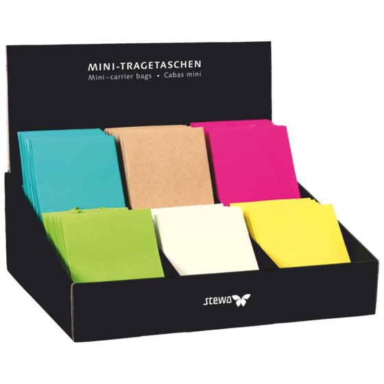 Geschenktasche One Colour | 10×14×8 cm, 250 g/m², mehrfarbig