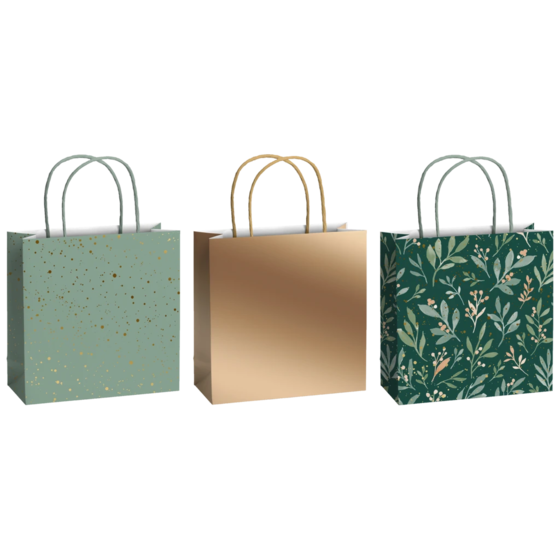 Geschenktaschen-Set „Arona“ | 20×20×8 cm, 200 g/m², 3 Stück