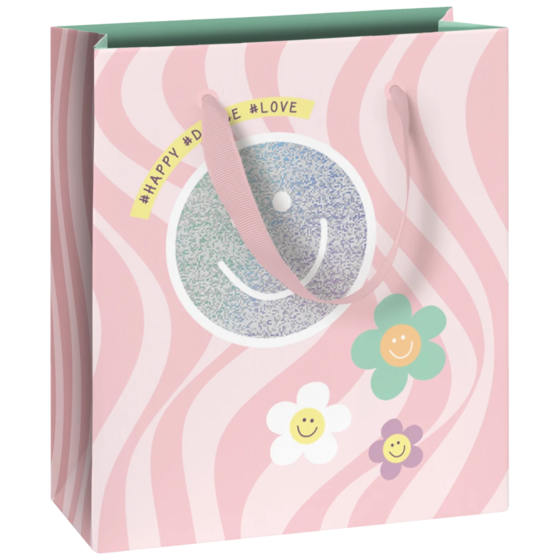 Geschenktasche „Nea“ | 18×21×8 cm, 250 g/m², rosa