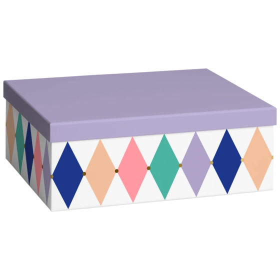 Geschenkbox „Giada“ | 24×12×33 cm, lila/mehrfarbig