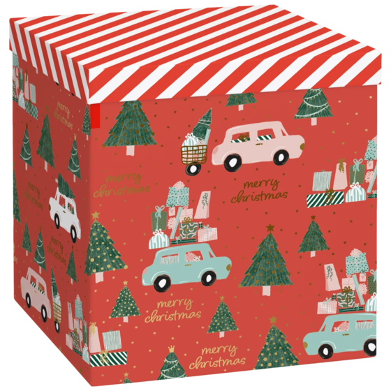 Geschenkbox „Anette“ | 23×24×23 cm, 120 g/m², rot