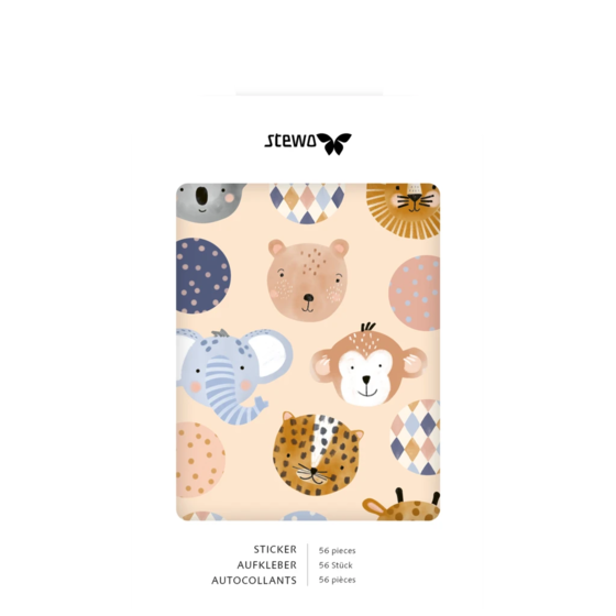 Aufkleber Bogen „Buba“ | 110×150 mm, dunkelbeige, 4 Blatt