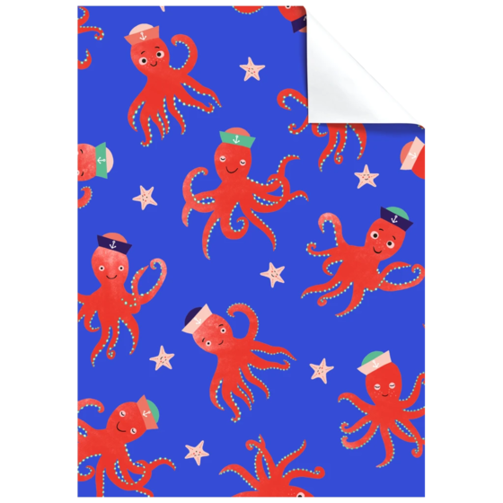 Geschenkpapier-Bogen „Toffy“ | 100×70 cm, 80 g/m², blau