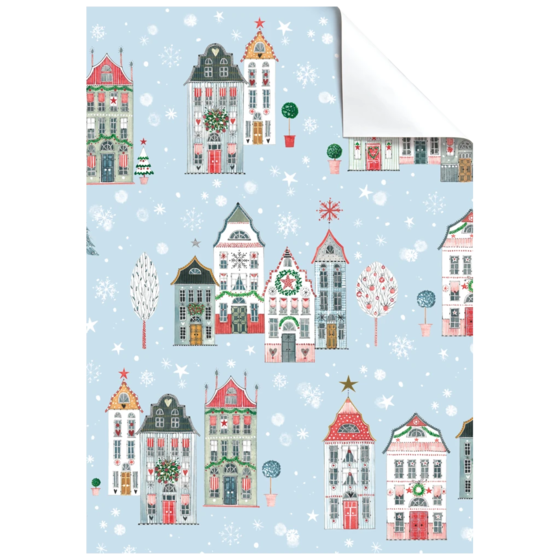 Geschenkpapier-Bogen „Anderson“ | 100×70 cm, 80 g/m², blau