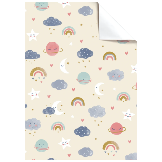 Geschenkpapier-Bogen „Hiroko“ | 100×70 cm, 80 g/m², beige