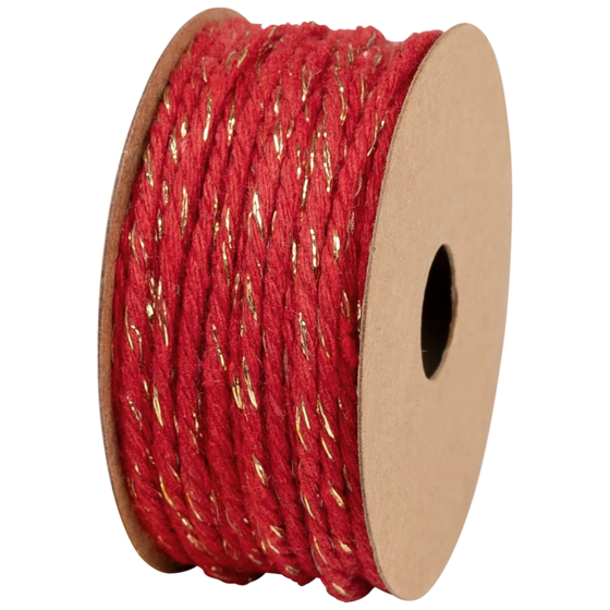 Geschenkband | Baumwolle, 2 mm × 10 m, rot