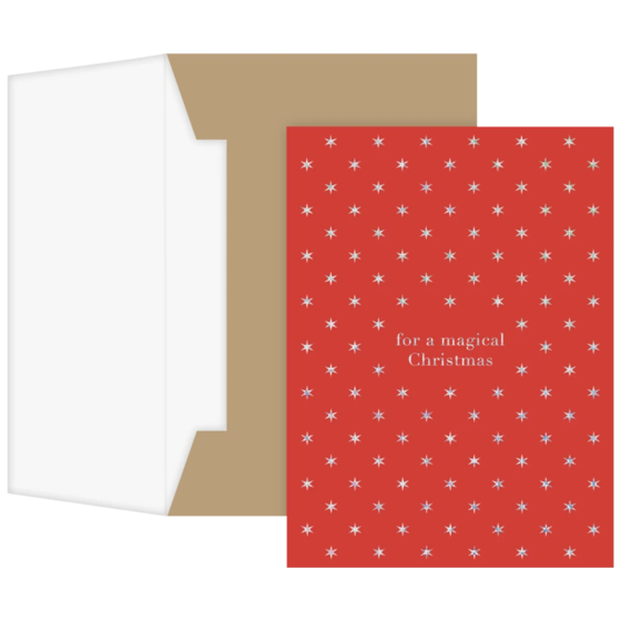 Grusskarte „Zidonia“ | rot/gold