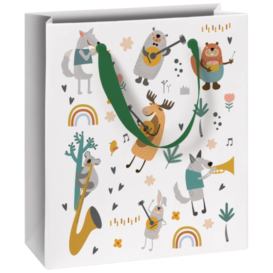 Gift Bag “Musicstars” | 18×21×8 cm, 180 gsm, white