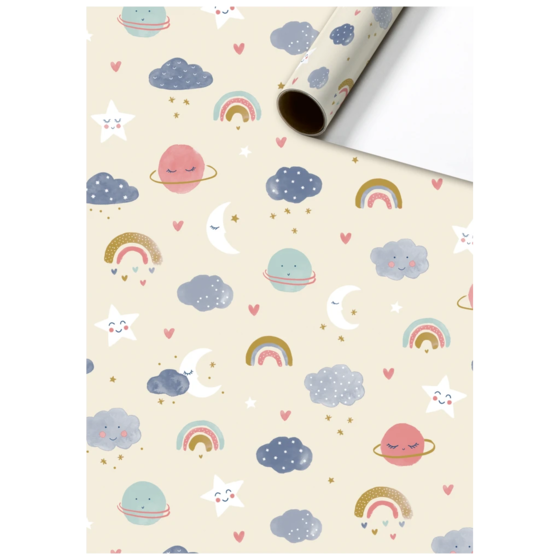Geschenkpapier „Hiroko“ | 70 cm × 2 m, 80 g/m², beige