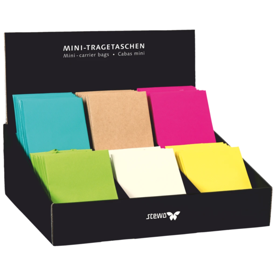 Geschenktasche One Colour | 10×14×8 cm, 250 g/m², mehrfarbig