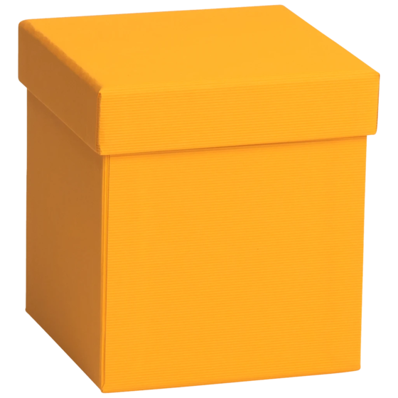 Geschenkbox One Colour | 11×11×12 cm, dunkelorange