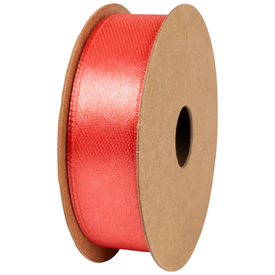 Geschenkband | Satin Polyester, 15 mm × 4 m, hellrot