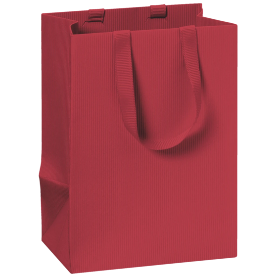 Geschenktasche One Colour | 10×14×8 cm, 250 g/m², dunkelrot