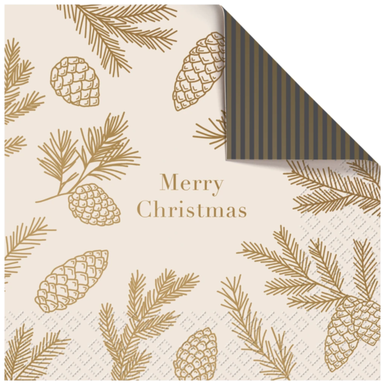 Servietten „Mariola“ | 33×33 cm, beige, 20 Stück