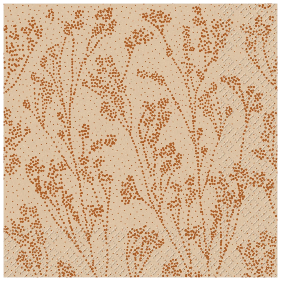 Servietten | 33×33 cm, braun, 20 Stück