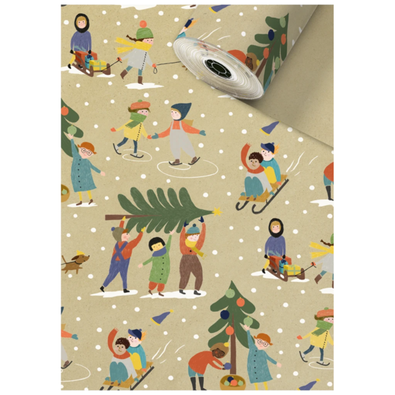 Geschenkpapier Sécaré-Rolle | 70 cm × 150 m, 80 g/m², hellbraun