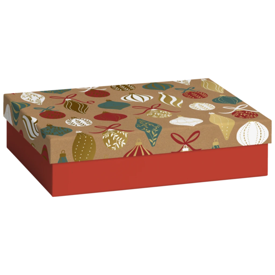 Geschenkbox „Lorena“ | 16,5×6×24 cm, rot/braun