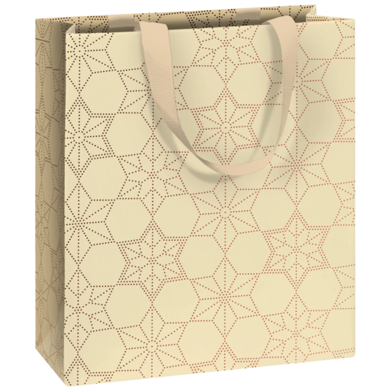 Geschenktasche „Genoveva“ | 18×21×8 cm, 250 g/m², champagner